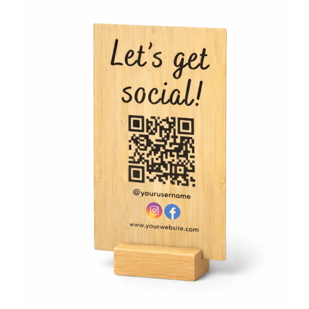 Custom Bamboo Sign - 5 x 7 Inch - Double Sided Printing - Pick On Us, LLC