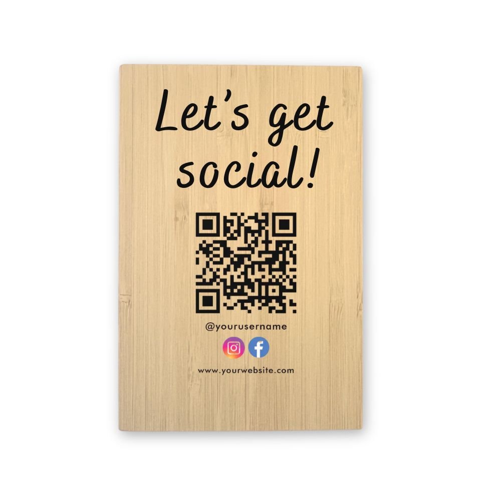 Custom Bamboo Sign - 5 x 7 Inch - Double Sided Printing - Pick On Us, LLC