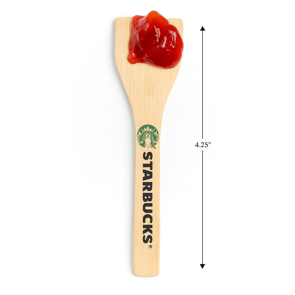 Custom Bamboo Tasting Spatulas - 4.25 Inch - Pick On Us, LLC