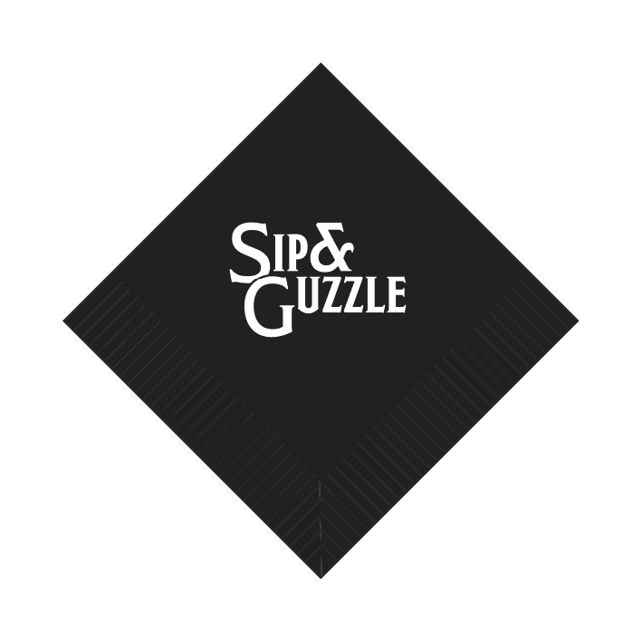 Custom Cocktail Napkins - Black - Pick On Us, LLC