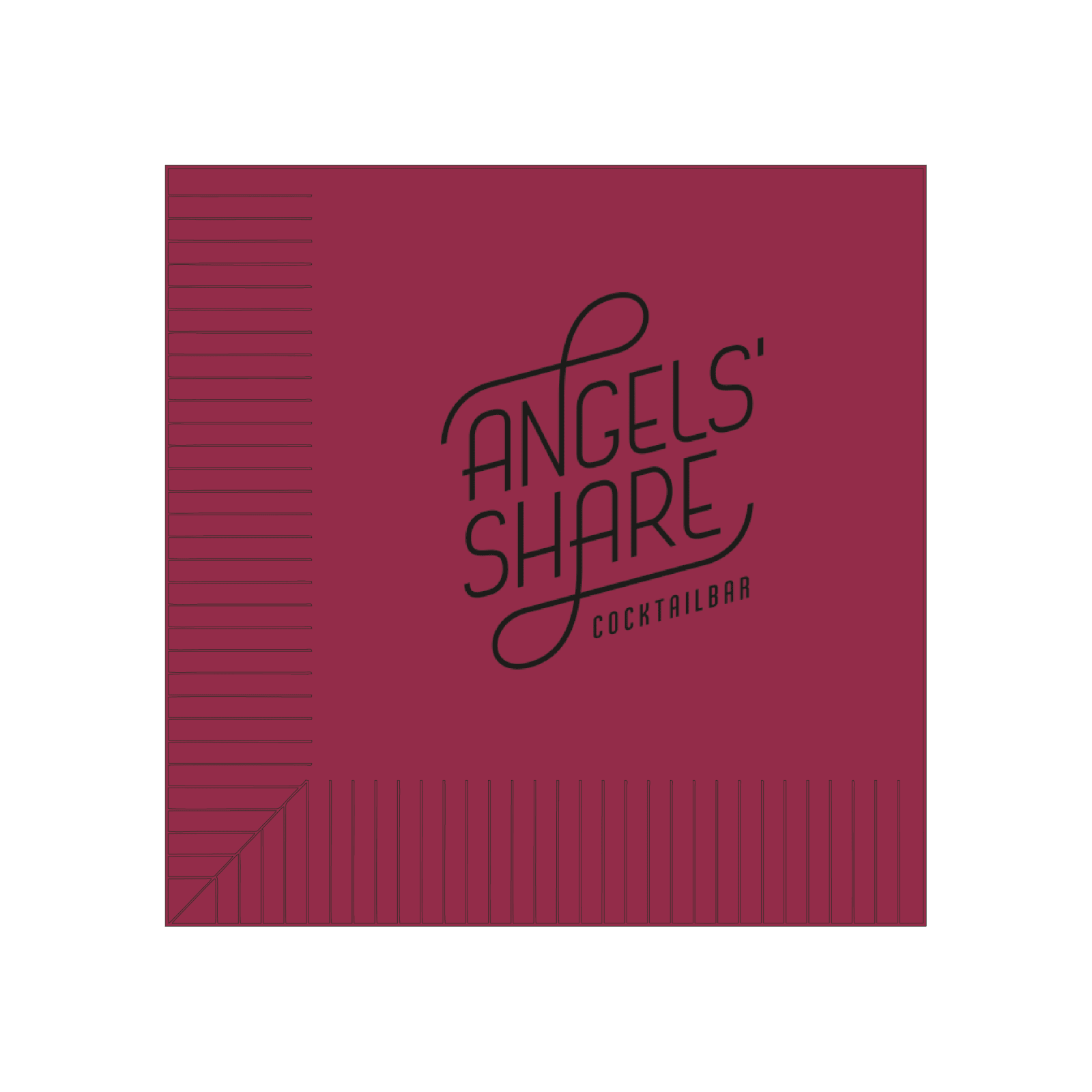 Custom Cocktail Napkins - Burgundy - Pick On Us, LLC