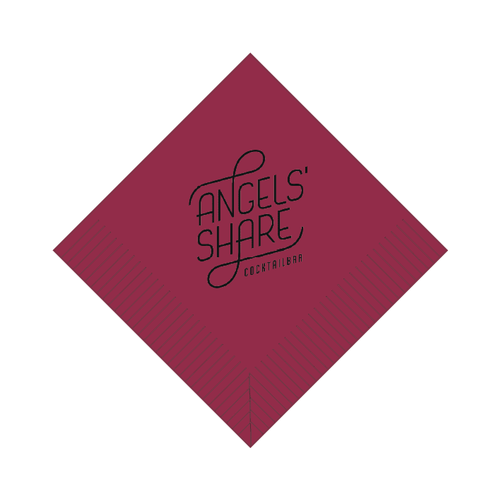 Custom Cocktail Napkins - Burgundy - Pick On Us, LLC
