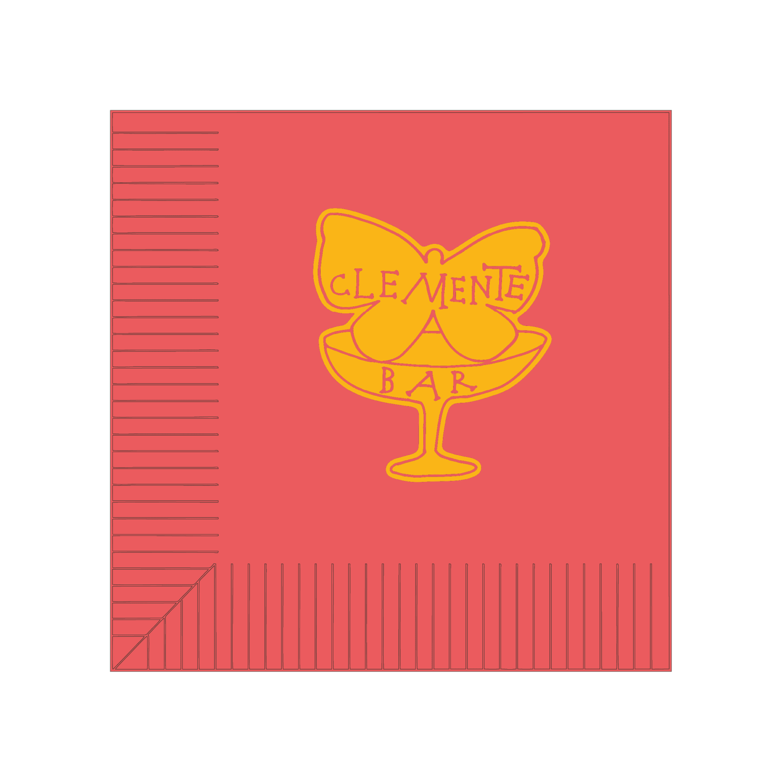 Custom Cocktail Napkins - Coral - Pick On Us, LLC