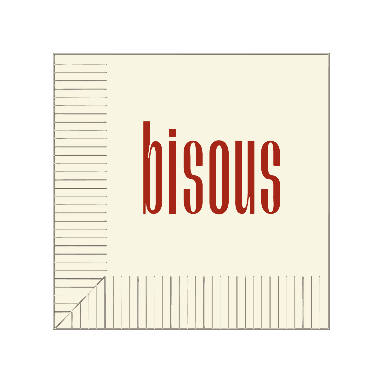Custom Cocktail Napkins - Ecru - Pick On Us, LLC