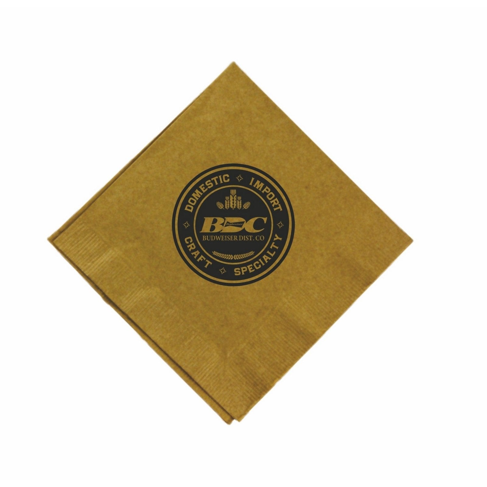 Custom Cocktail Napkins - Gold - Pick On Us, LLC