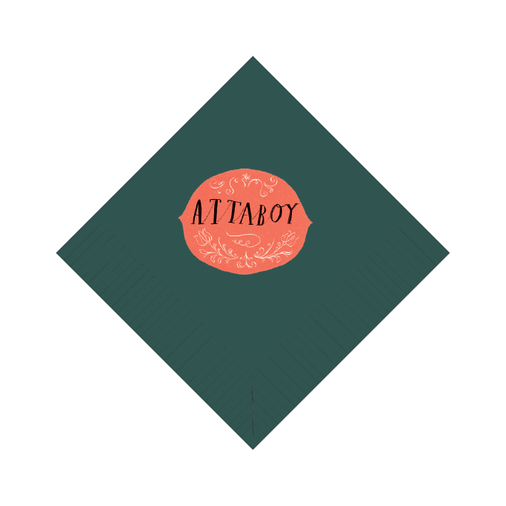 Custom Cocktail Napkins - Hunter Green - Pick On Us, LLC