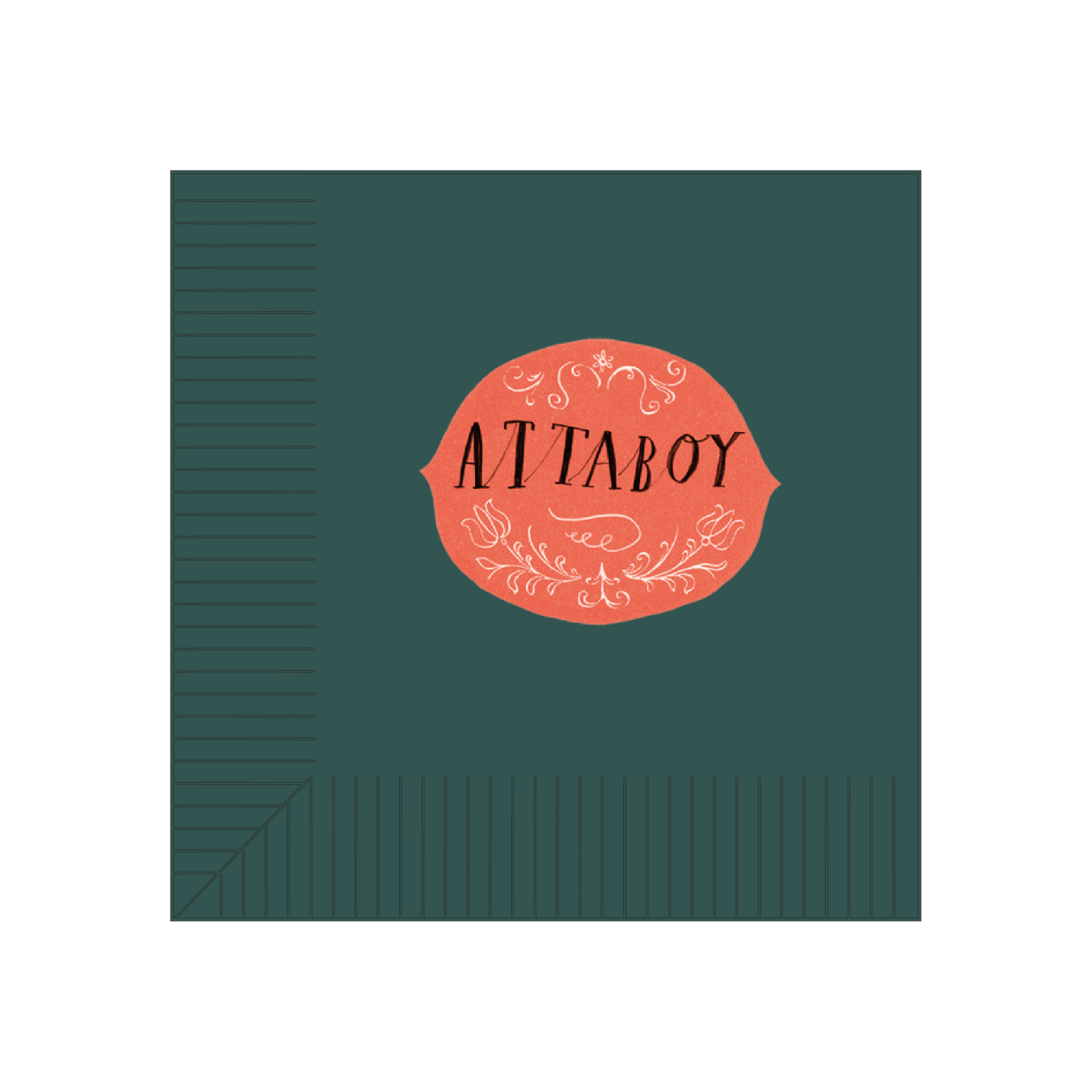 Custom Cocktail Napkins - Hunter Green - Pick On Us, LLC