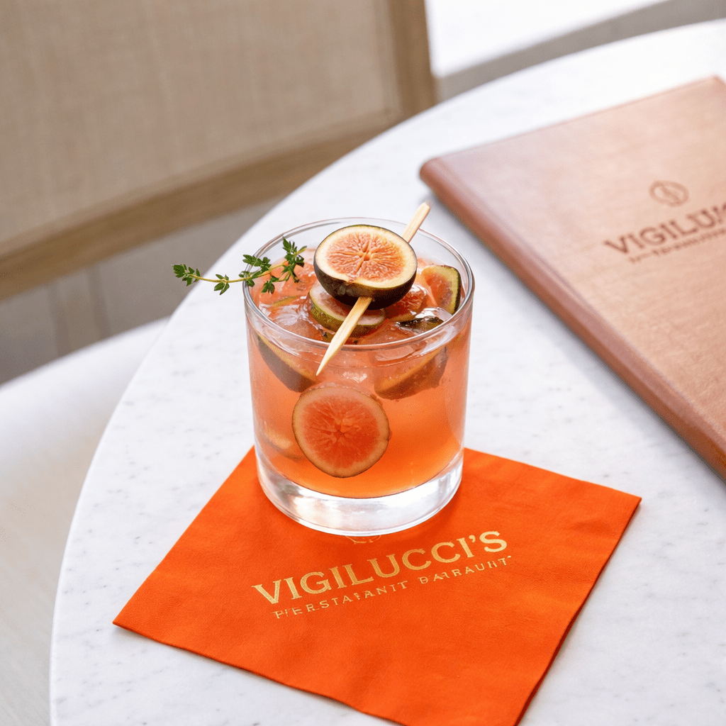 Custom Cocktail Napkins - Orange - Pick On Us, LLC