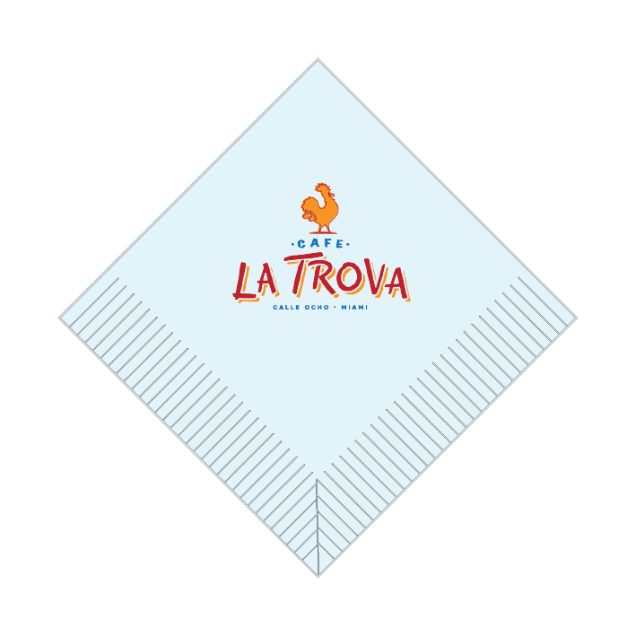 Custom Cocktail Napkins - Pastel Blue - Pick On Us, LLC