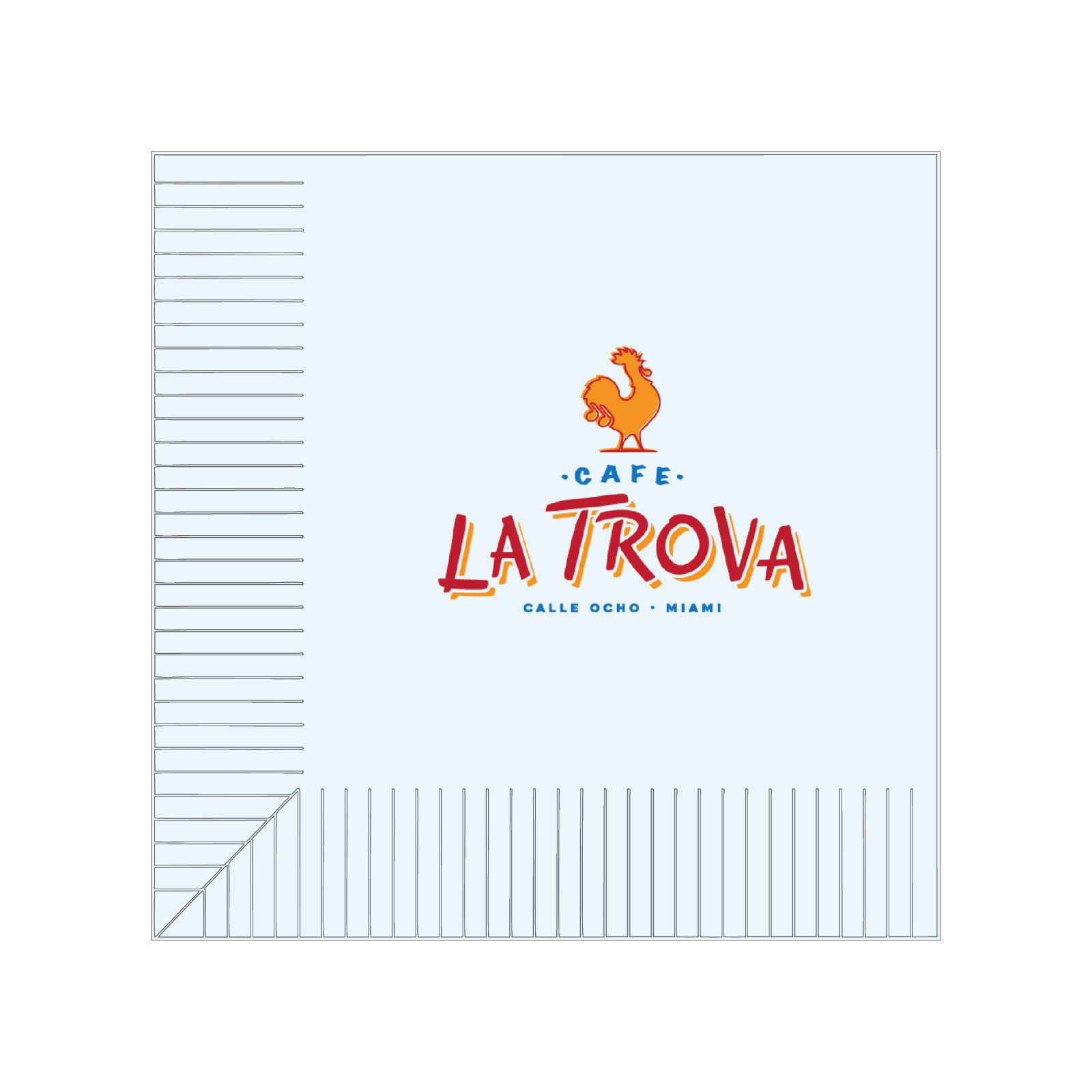 Custom Cocktail Napkins - Pastel Blue - Pick On Us, LLC