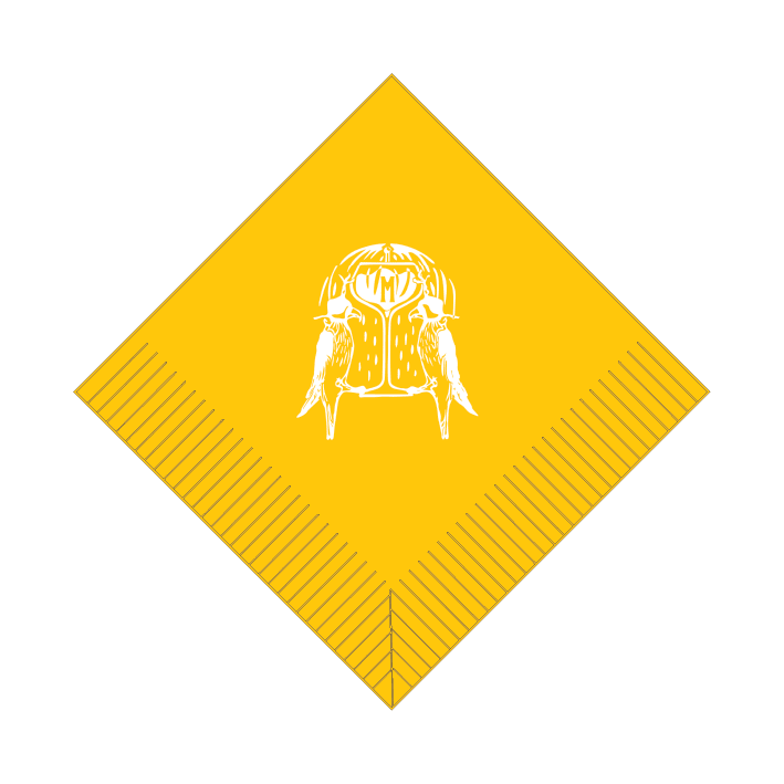 Custom Cocktail Napkins - School Bus Yellow - Pick On Us, LLC