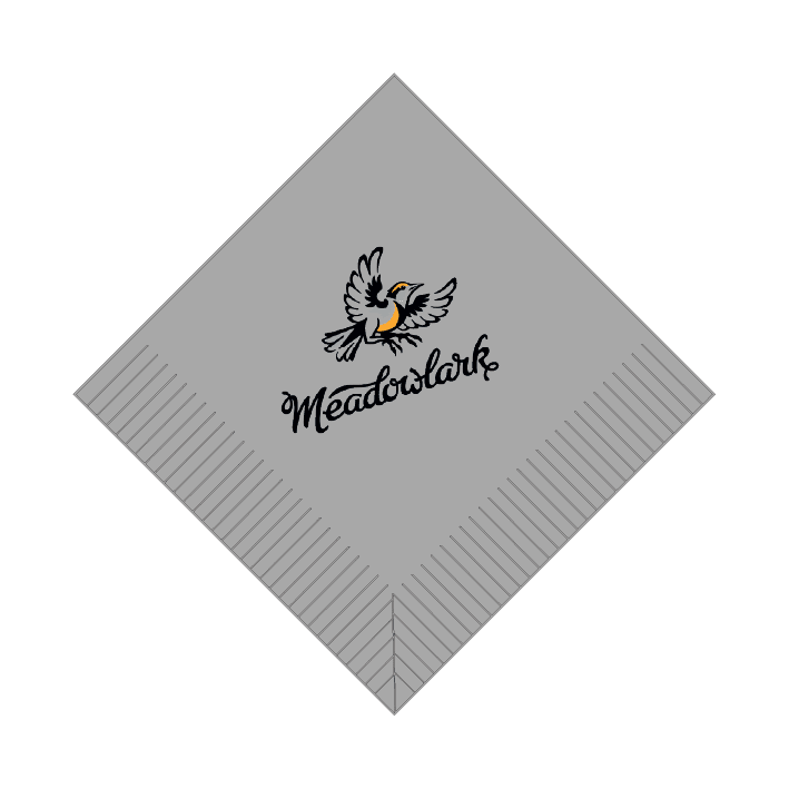 Custom Cocktail Napkins - Silver - Pick On Us, LLC