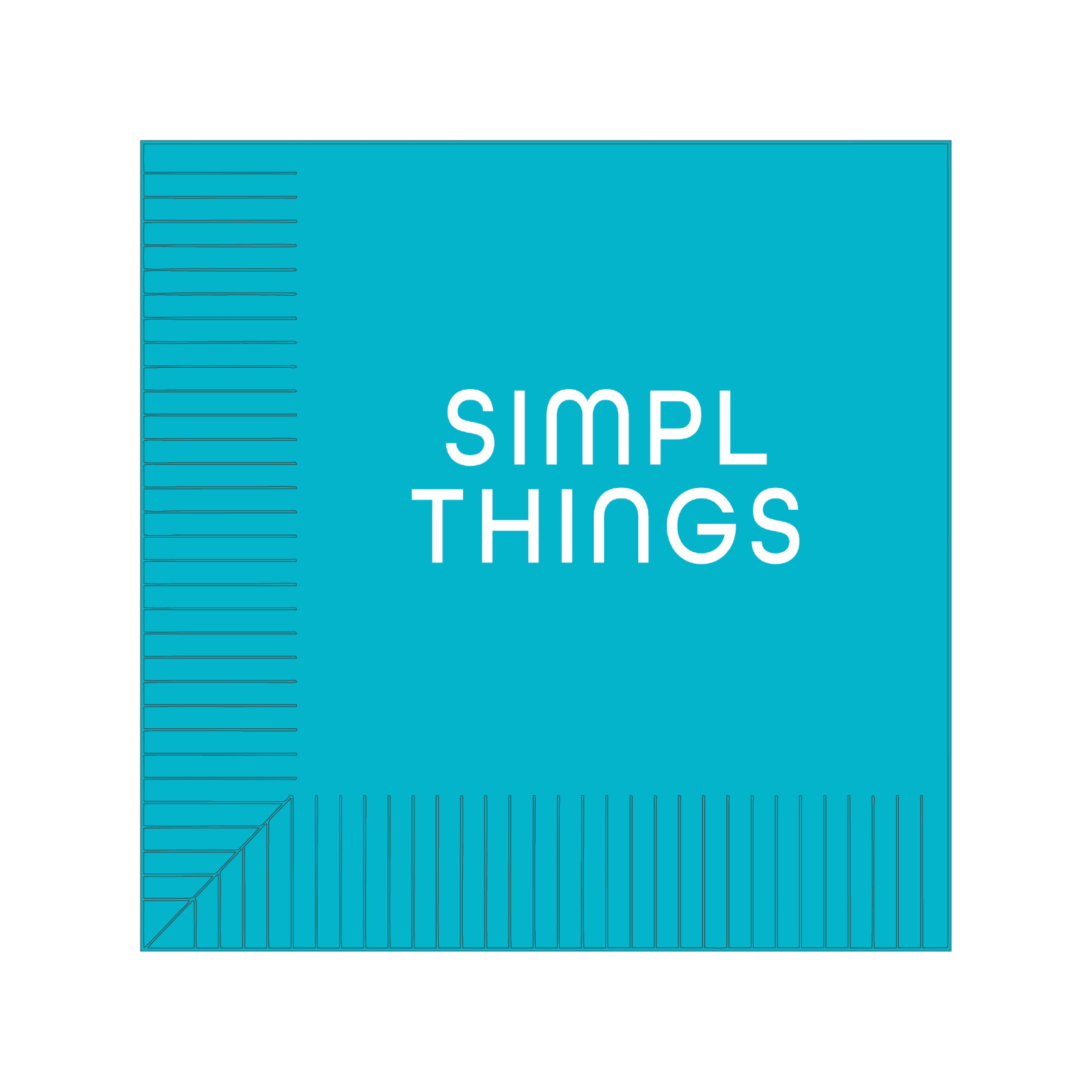 Custom Cocktail Napkins - Turquoise - Pick On Us, LLC
