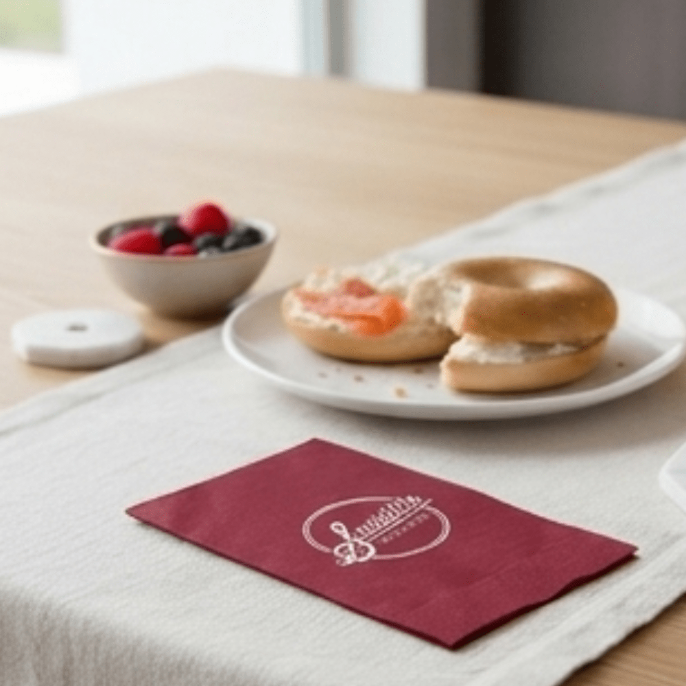 Custom Dinner Napkins - Burgundy - Pick On Us, LLC