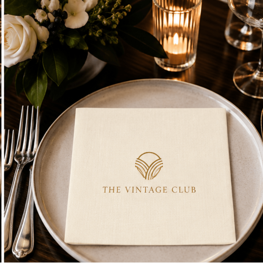 Custom Luxury Dinner Napkins - Luxury Linen Like Ivory - Pick On Us, LLC