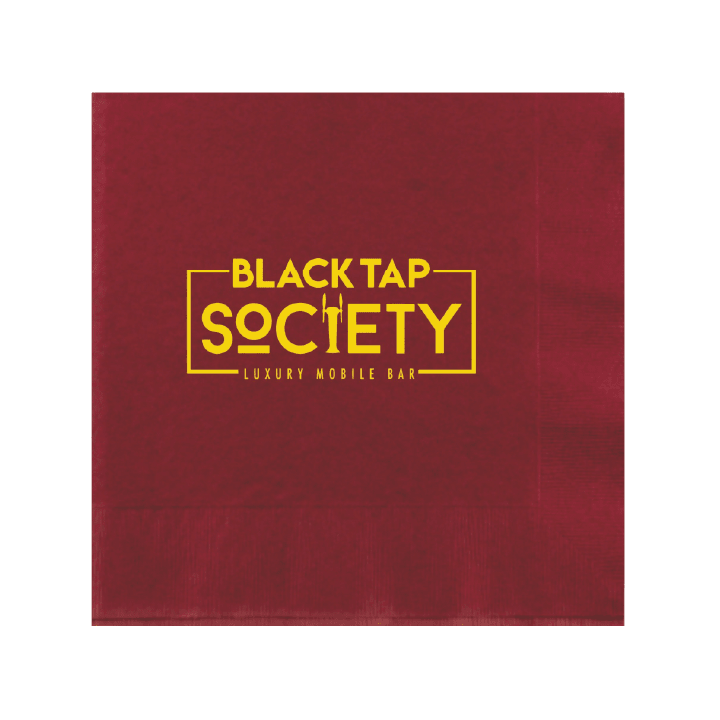 Custom Paper Dinner Napkins - Burgundy - Pick On Us, LLC