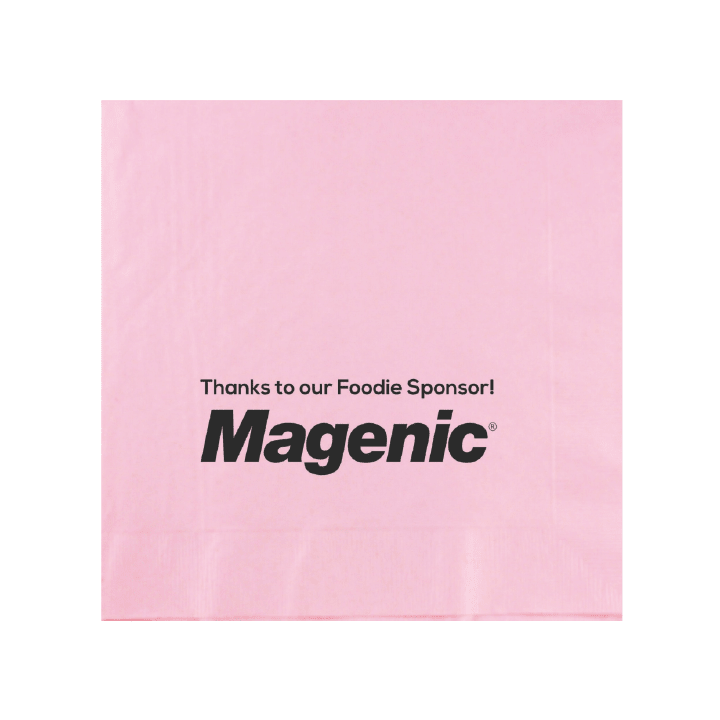 Custom Paper Dinner Napkins - Classic Pink - Pick On Us, LLC