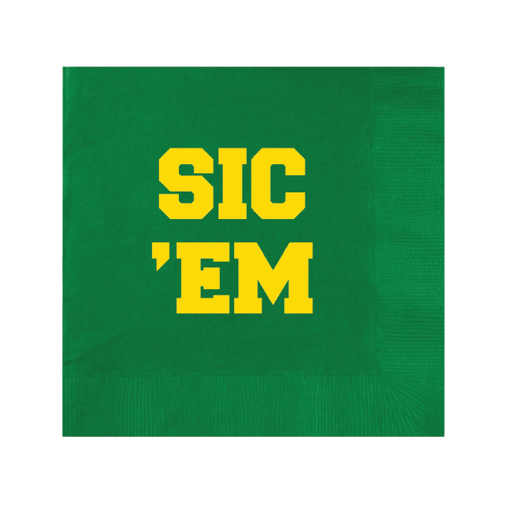 Custom Paper Dinner Napkins - Emerald Green - Pick On Us, LLC