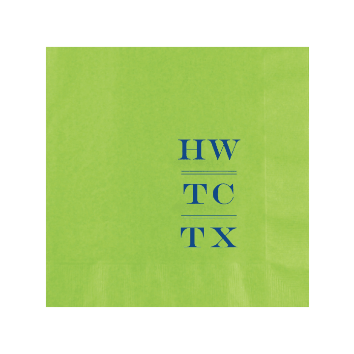 Custom Paper Dinner Napkins - Lime - Pick On Us, LLC