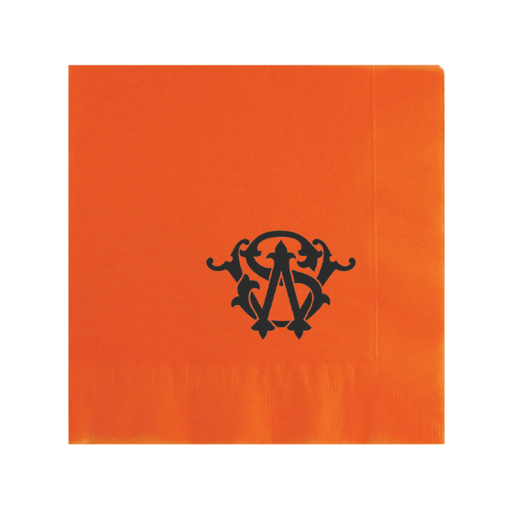 Custom Paper Dinner Napkins - Orange - Pick On Us, LLC