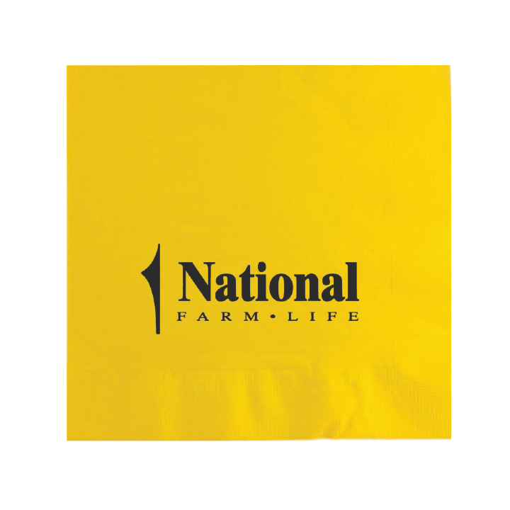 Custom Paper Dinner Napkins - School Bus Yellow - Pick On Us, LLC