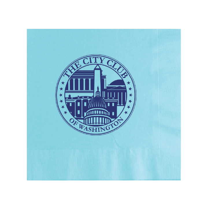 Custom Paper Dinner Napkins - Turquiose - Pick On Us, LLC