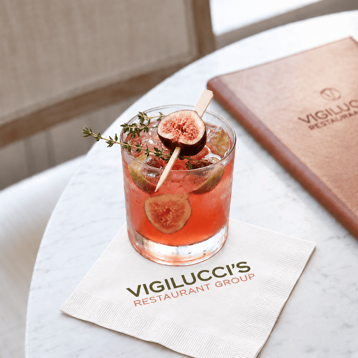 Custom Premium 3-Ply Linen Like Cocktail Napkins - White Four Color - Pick On Us, LLC