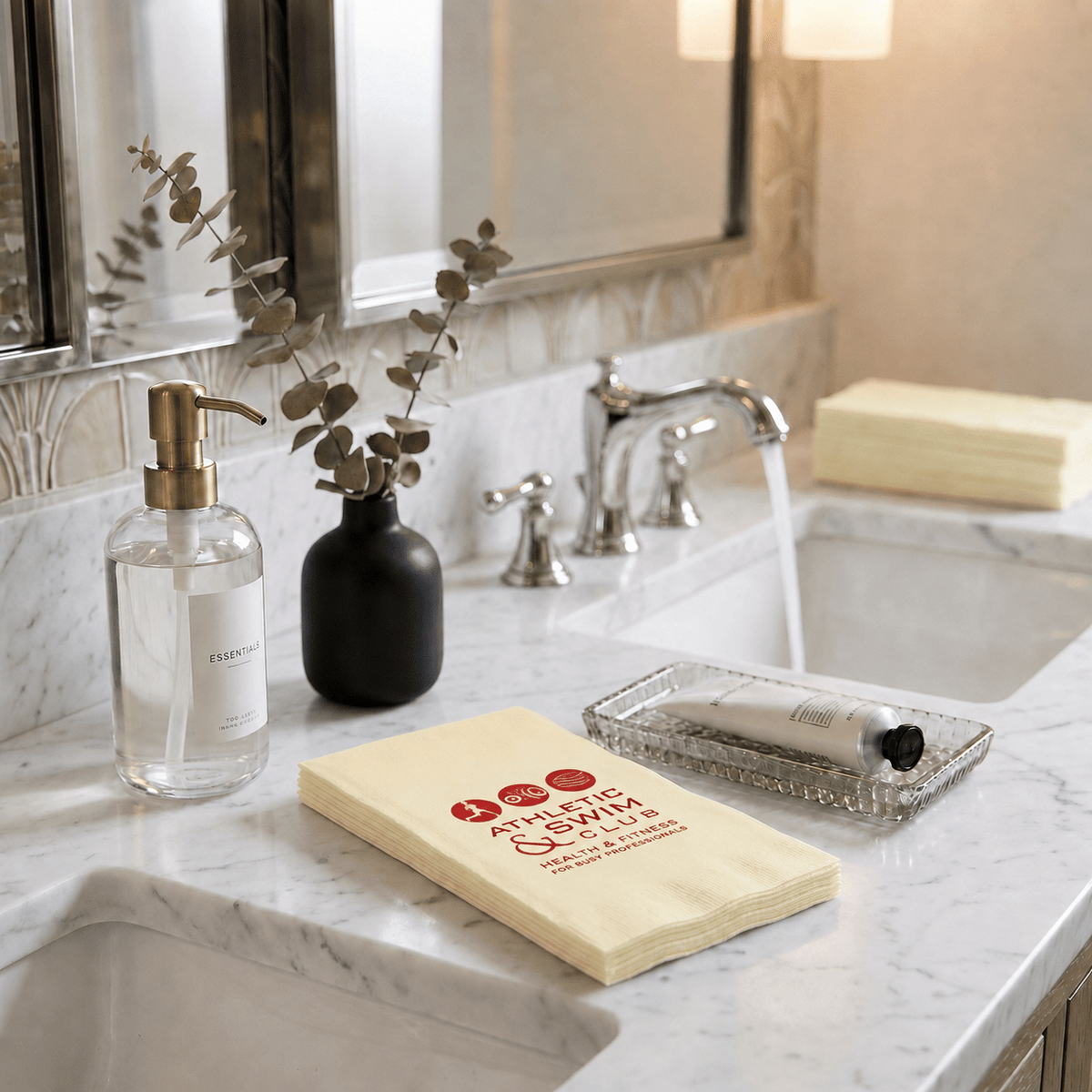 Custom Premium 3-Ply Paper Guest Towels - Ivory - Pick On Us, LLC