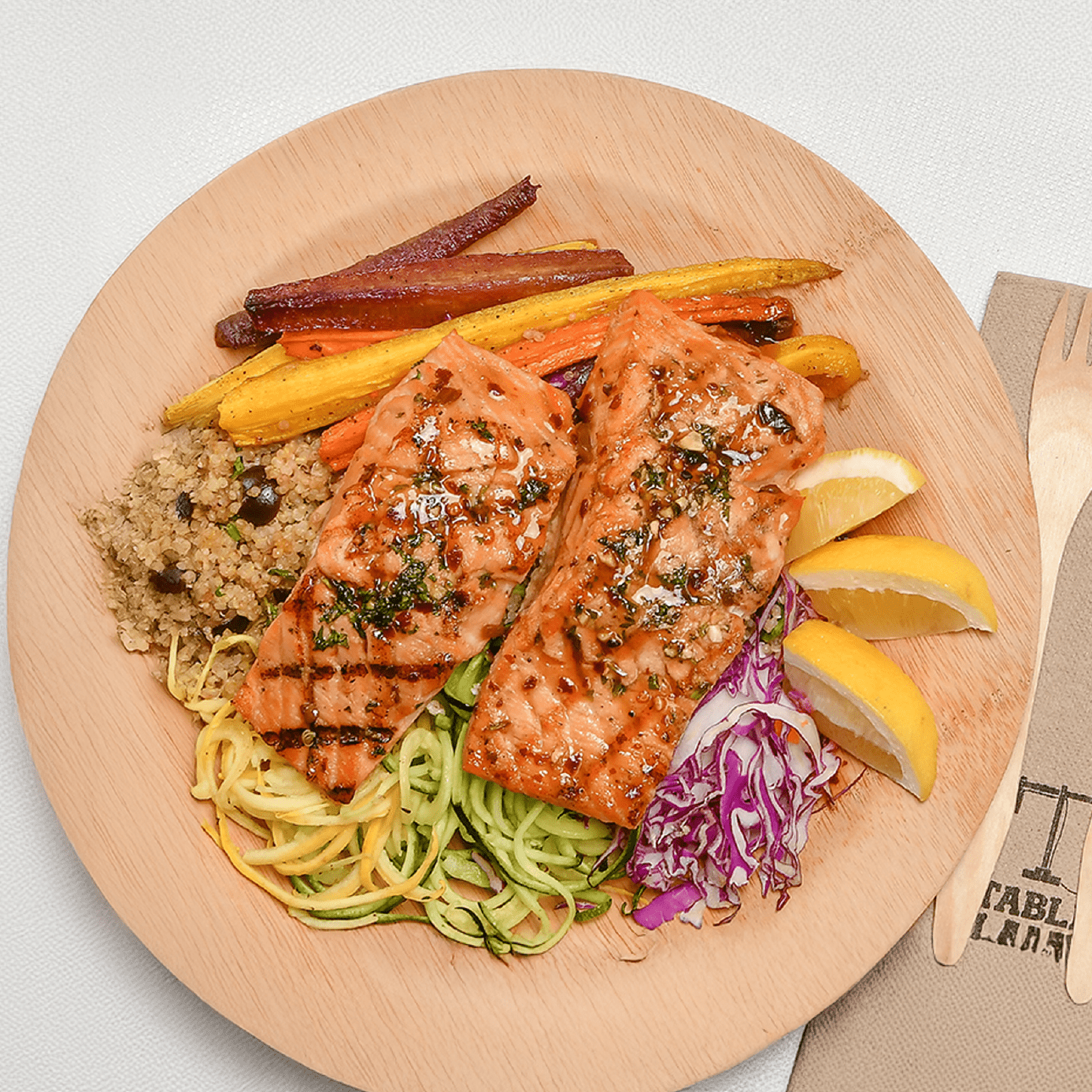 Round Bamboo Plates - 11 Inch - Pick On Us, LLC