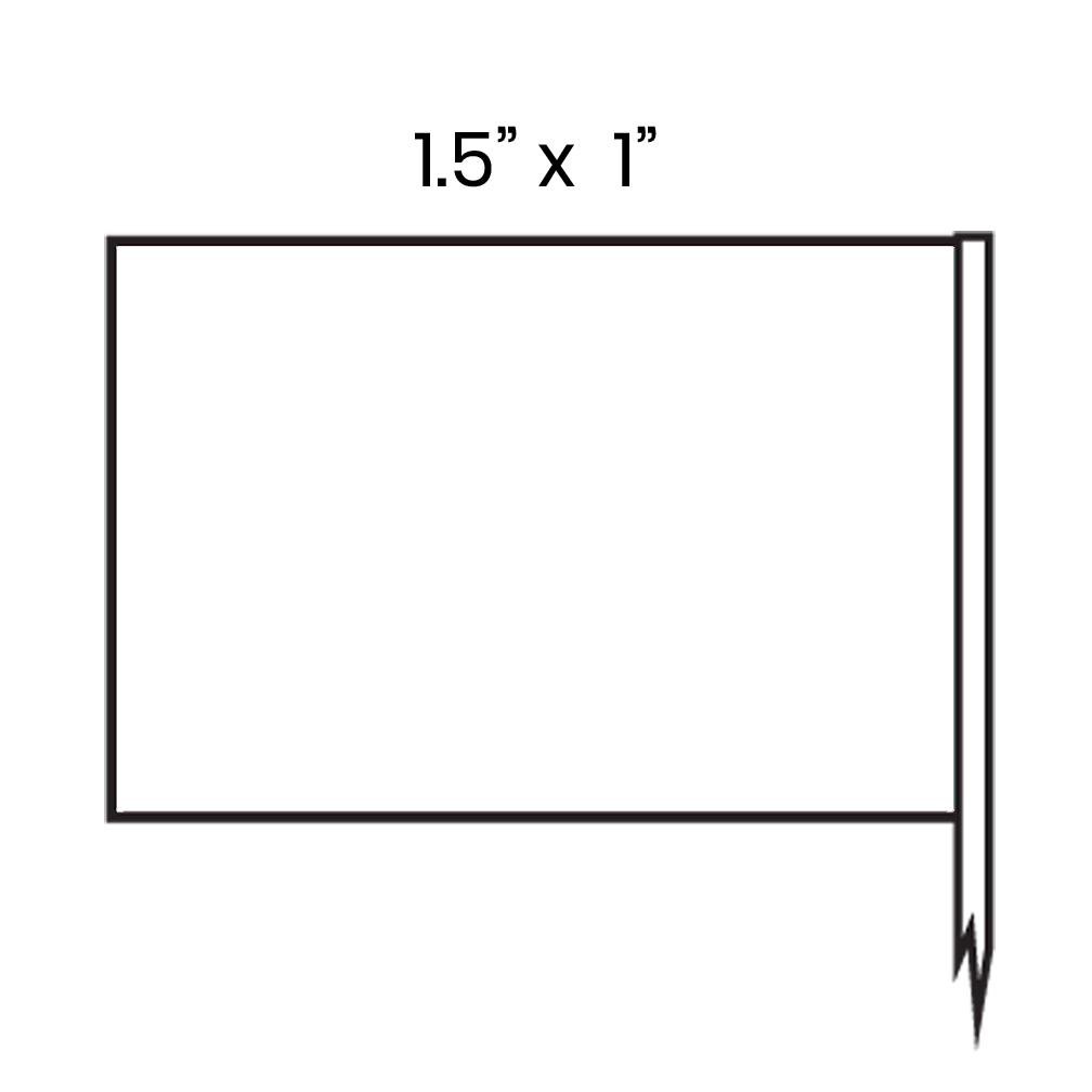 1.5" x 1" Inch Bulk Custom Toothpick Flags - Pick On Us, LLC