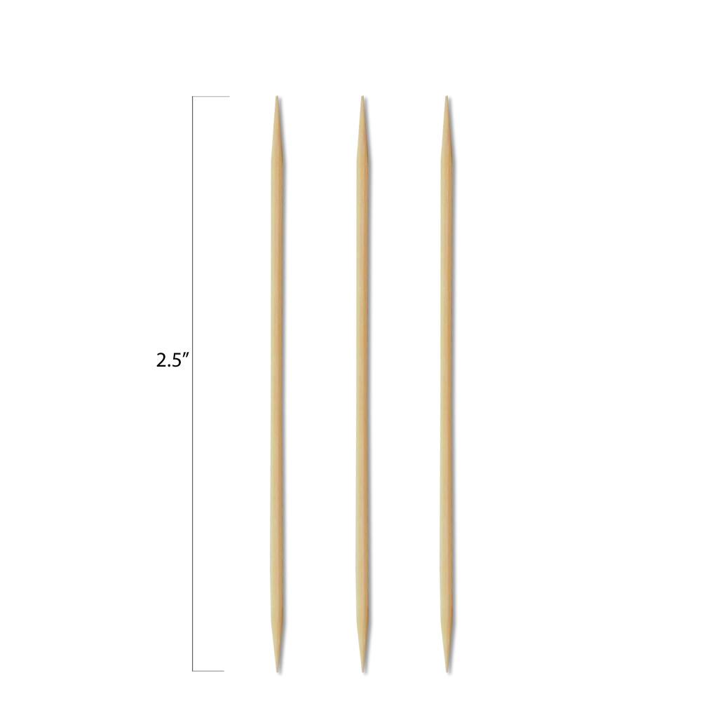 2.5 Inch Double Pointed Bamboo Toothpicks - Pick On Us, LLC
