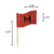 3.14 Inch Bulk Custom Toothpick Flags - Medium Wavy - 1.75" x 1.25" - Pick On Us, LLC