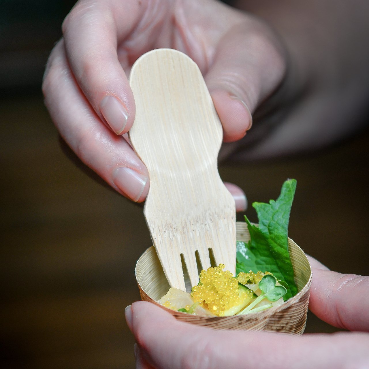 3.5 inch Bamboo Spork - Pick On Us, LLC