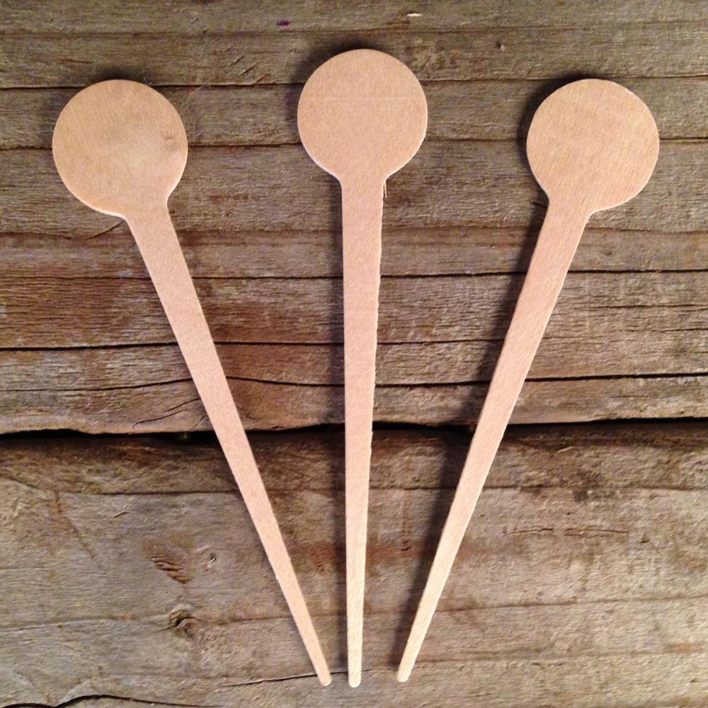 4 inch Wood Pick - Round Top - Pick On Us, LLC