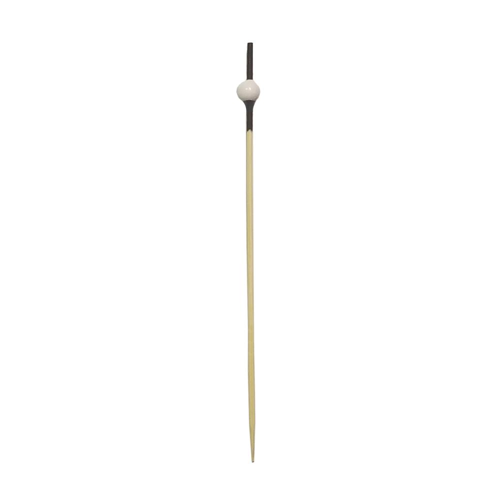 4.75 Inch Beaded Picks White Bead/Black Pick - Pick On Us, LLC