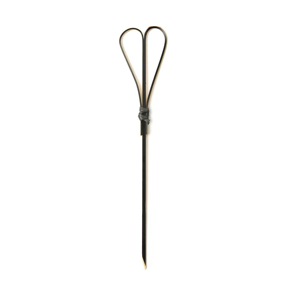 6 Inch Black Bamboo Tied Heart Picks - Pick On Us, LLC