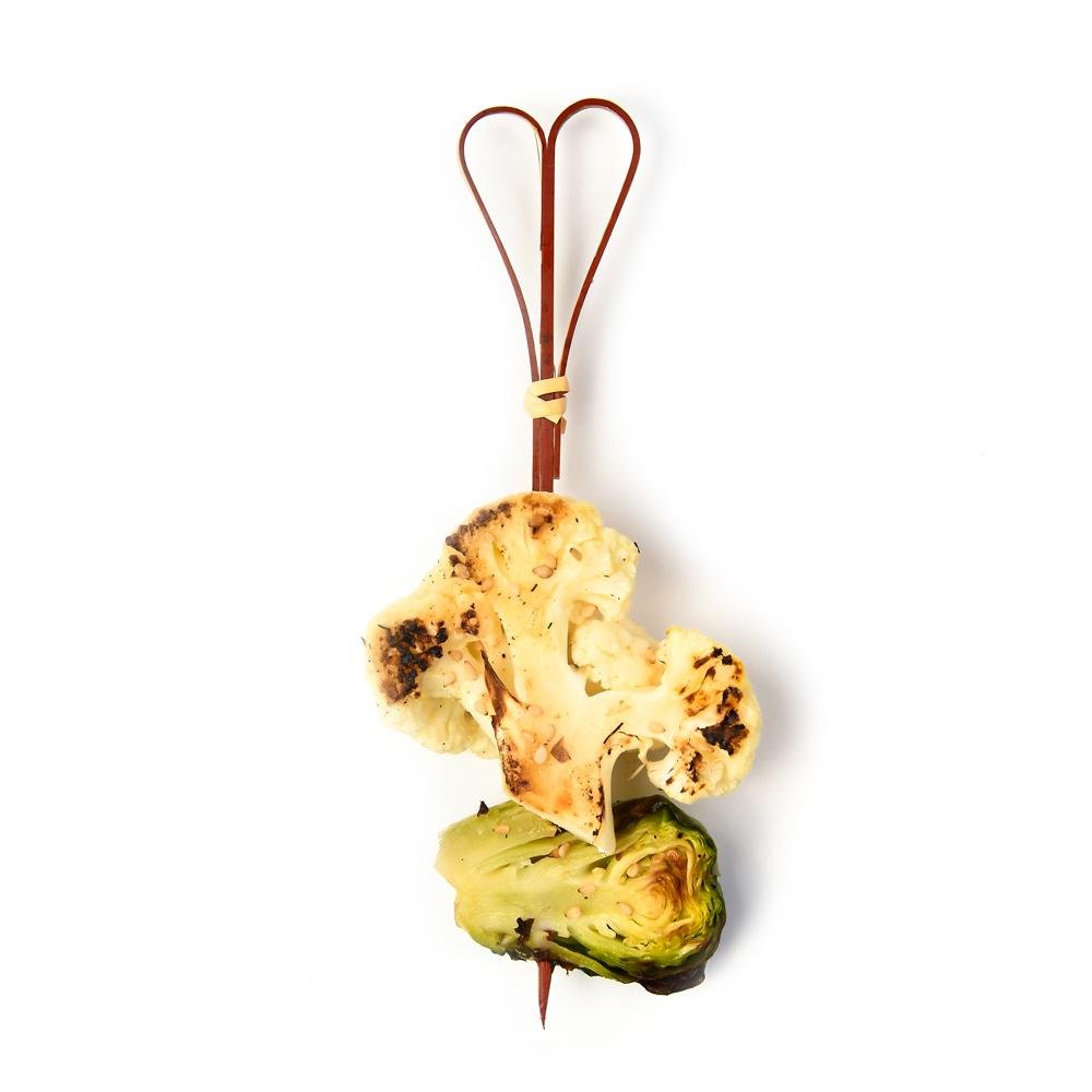 6 Inch Red Bamboo Tied Heart Picks - Pick On Us, LLC