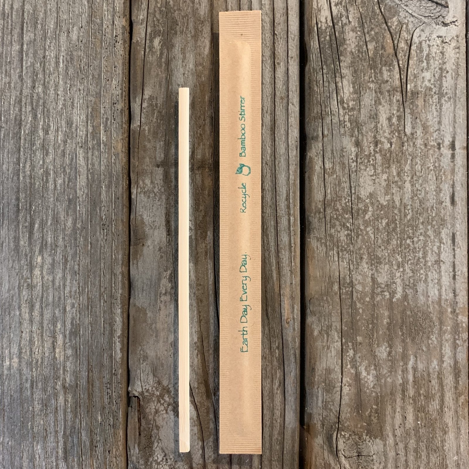 7 inch Bamboo Coffee Stirrer – Kraft Wrapped - Pick On Us, LLC