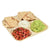 9 x 9 Inch Five Compartment Palm Leaf Plate - Pick On Us, LLC