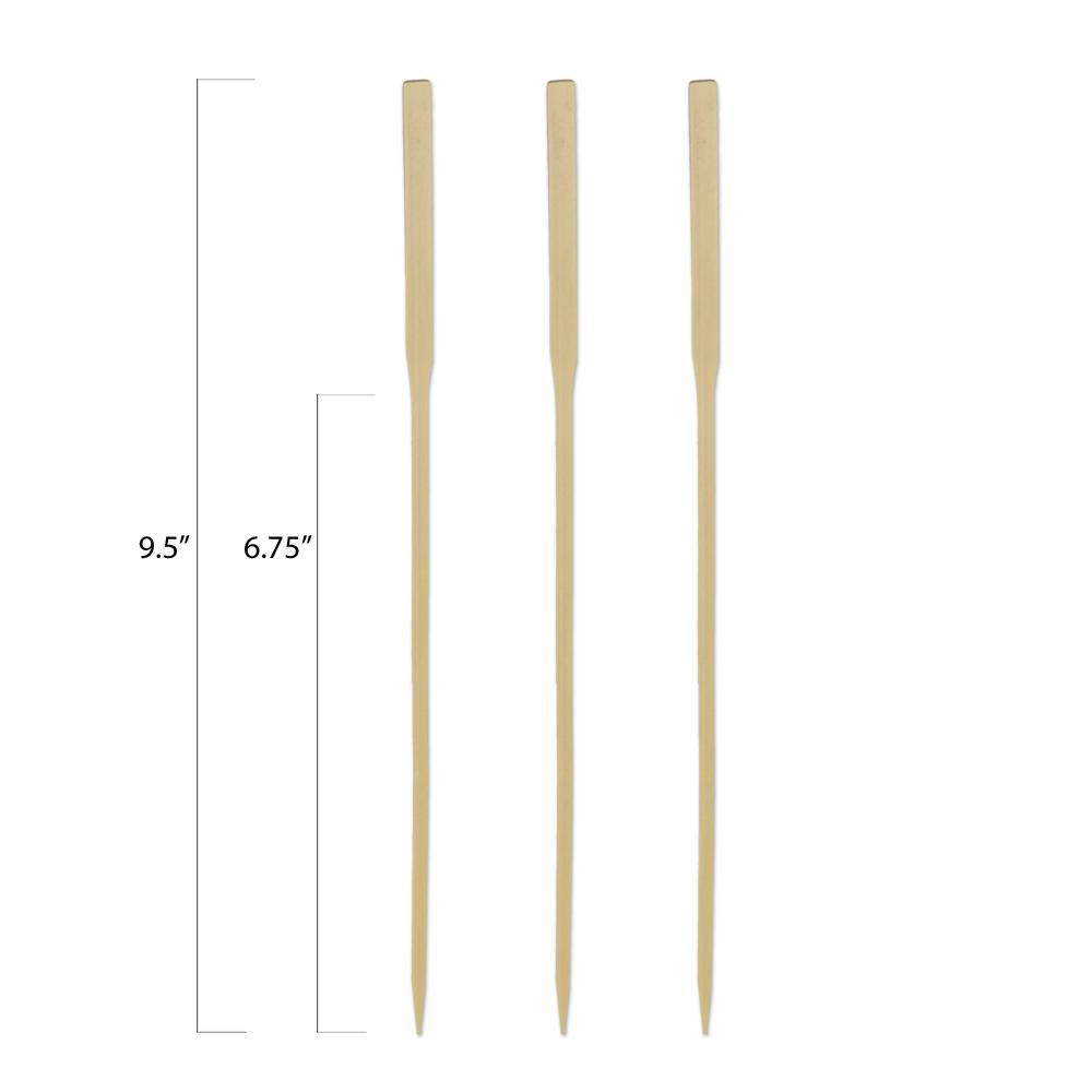 9.5 Inch Bamboo Tapered Skewers - Pick On Us, LLC