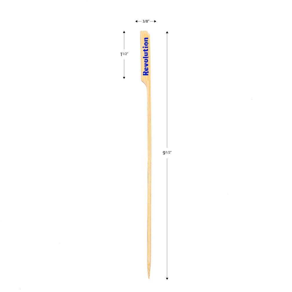 9.5 inch Bulk Custom Skewers - Boat Oar Picks - Color Printing - Pick On Us, LLC