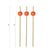 Orange Ball Bamboo Skewers - 6 Inch