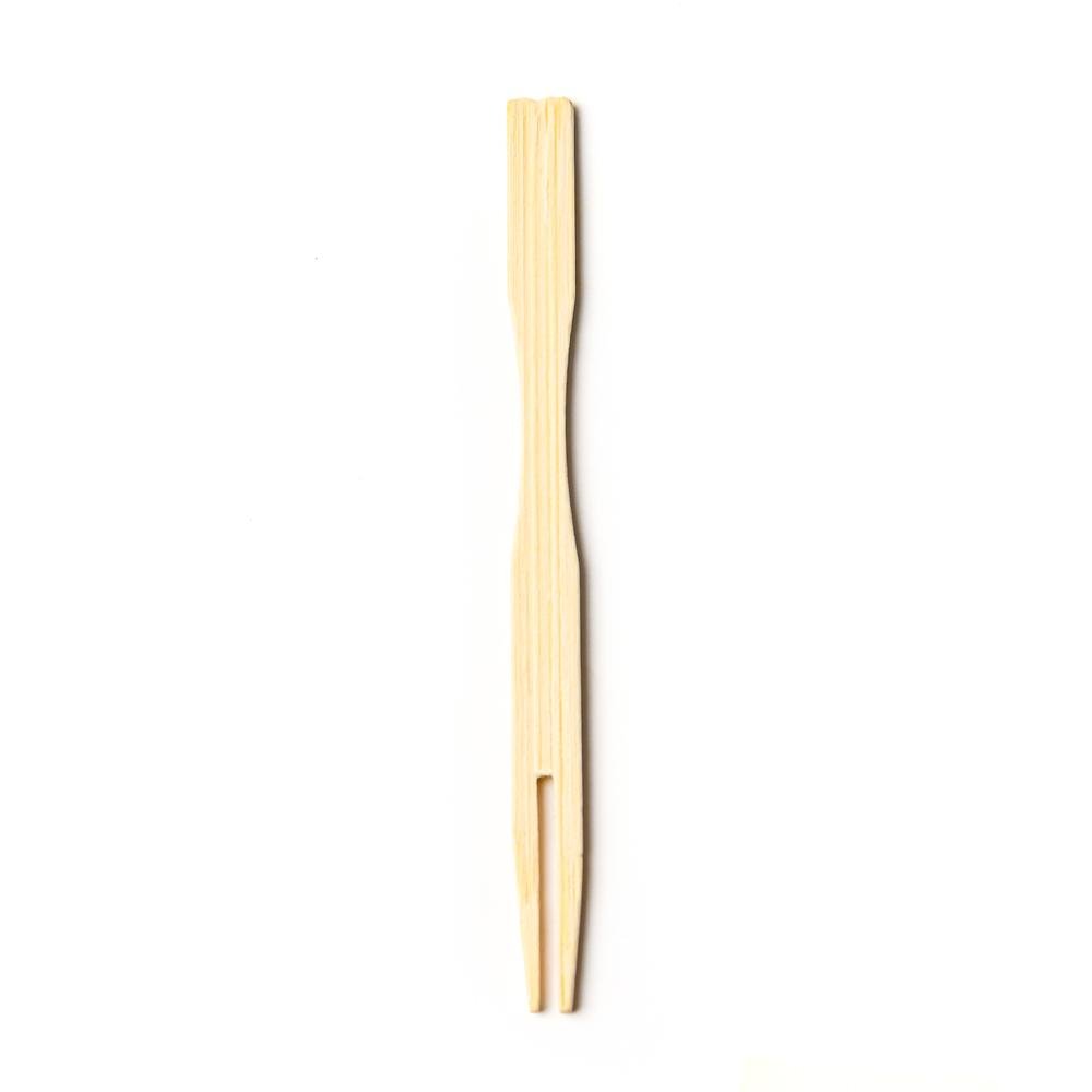 Bamboo Hors D'oeuvres Forks - 3.5 Inch - Pick On Us, LLC