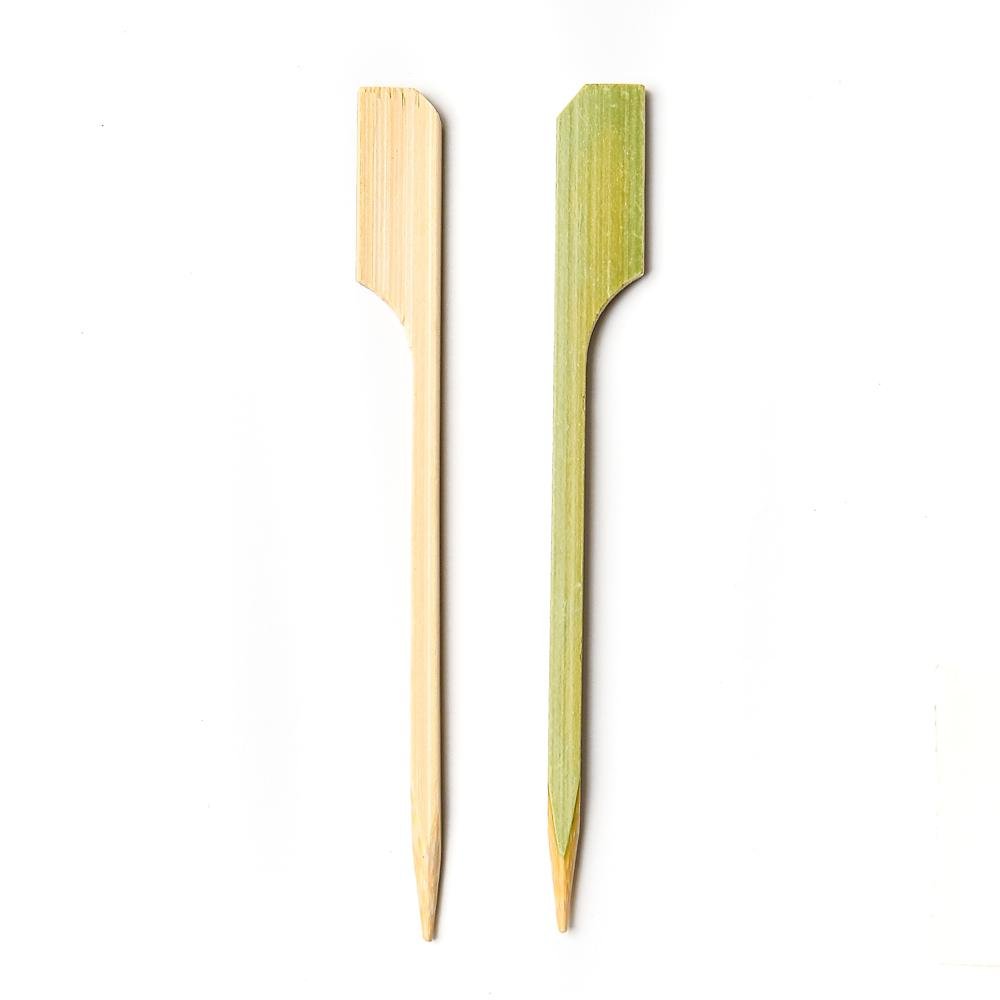 Bamboo Paddle Skewers - Boat Oar Picks - 3 Inch - Pick On Us, LLC