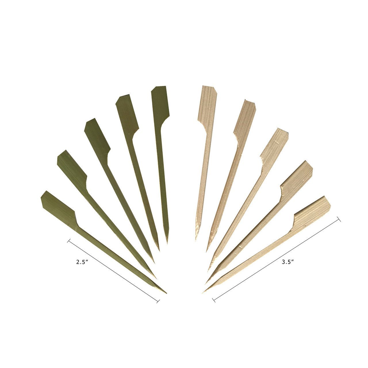 Bamboo Paddle Skewers - Boat Oar Picks - 3.5 Inch - Pick On Us, LLC