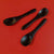 Black Bamboo Mini spoons - 3.5 inch - Pick On Us, LLC