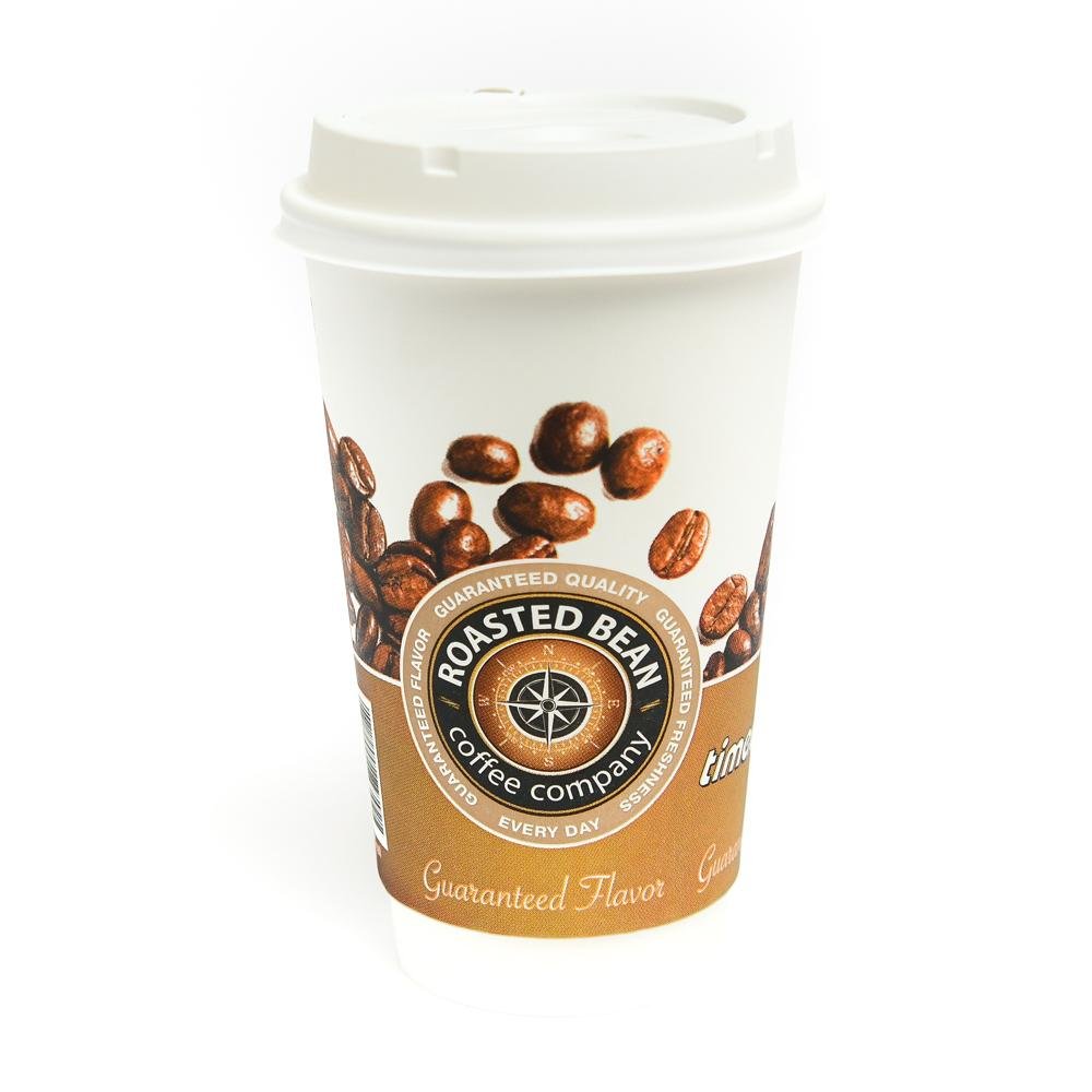 Bulk Custom Coffee Cups - 12 oz - White - Pick On Us, LLC