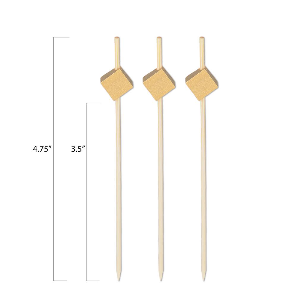 Gold Metallic Diamond Picks - 4.75 inch - Pick On Us, LLC