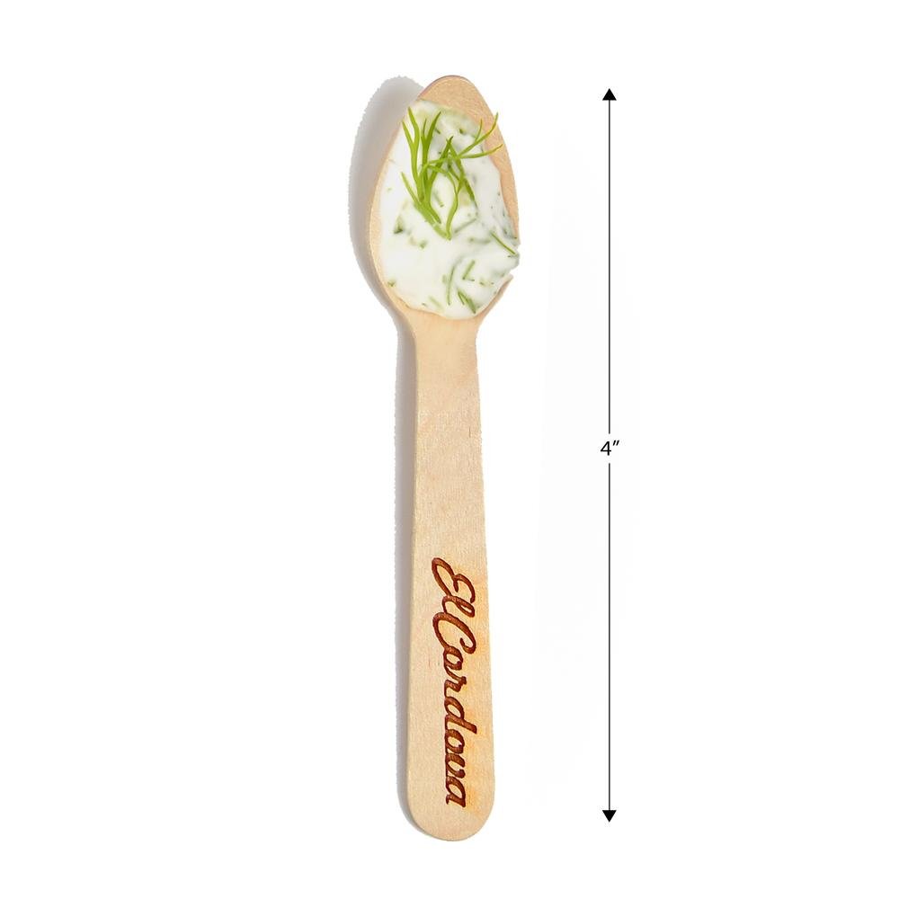 Mini Custom Tasting Spoon - 4 inch - Pick On Us, LLC