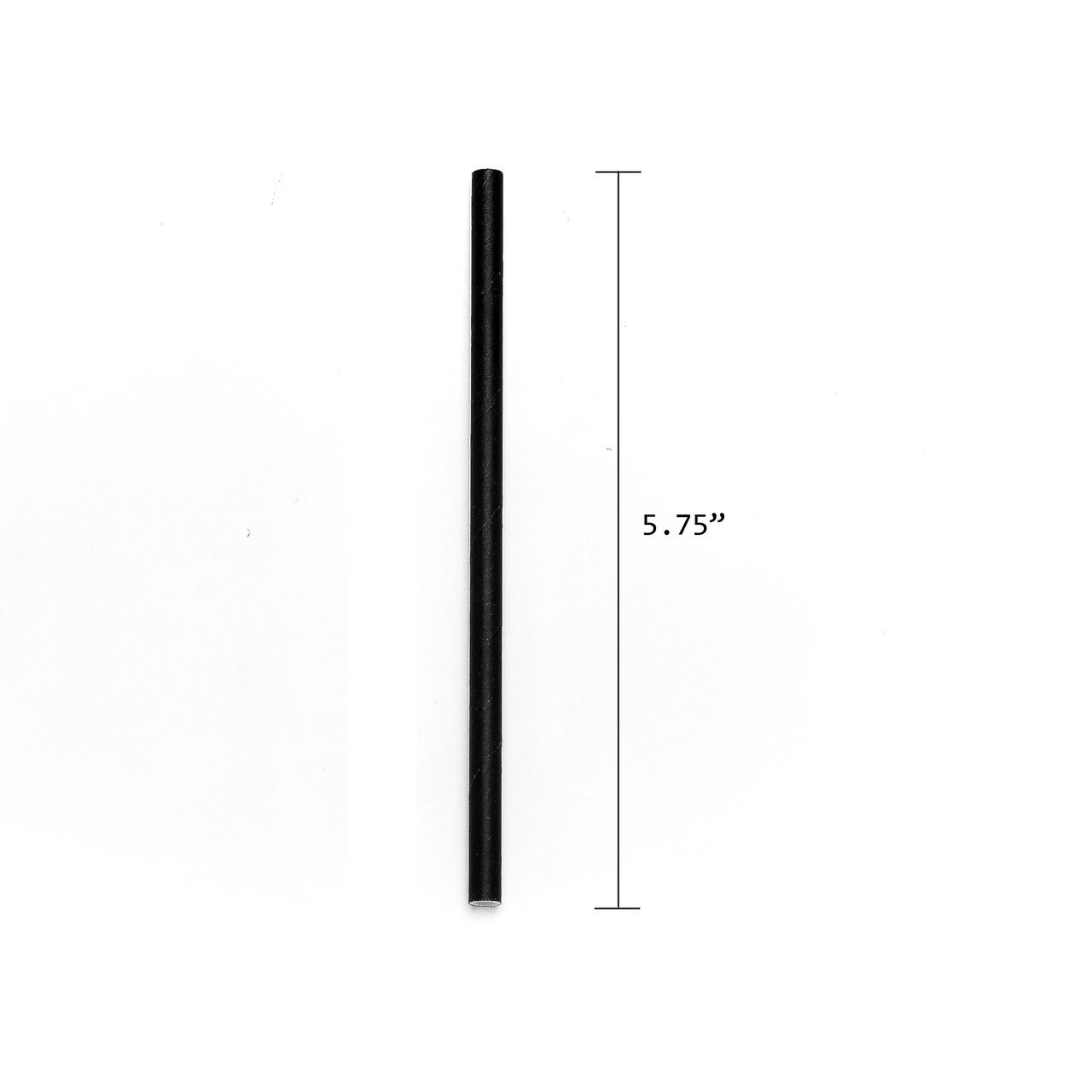 Paper Straw - Biodegradable Black Paper - 5.75 Inch - Pick On Us, LLC